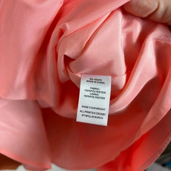 NWT Crosby by Mollie Burch Raines Dress Colorblock Mini Dress Salmon Clay sz xs - Picture 9 of 16